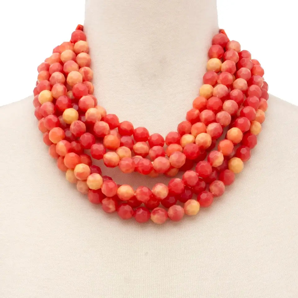 *BEST* NEW BELLA CHUNKY BEADED LAYERED MAGNETIC NECKLACE