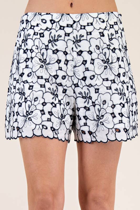 Embroidered Eyelet Shorts in Sage or Taupe – Breezy & Chic for Sunny Days