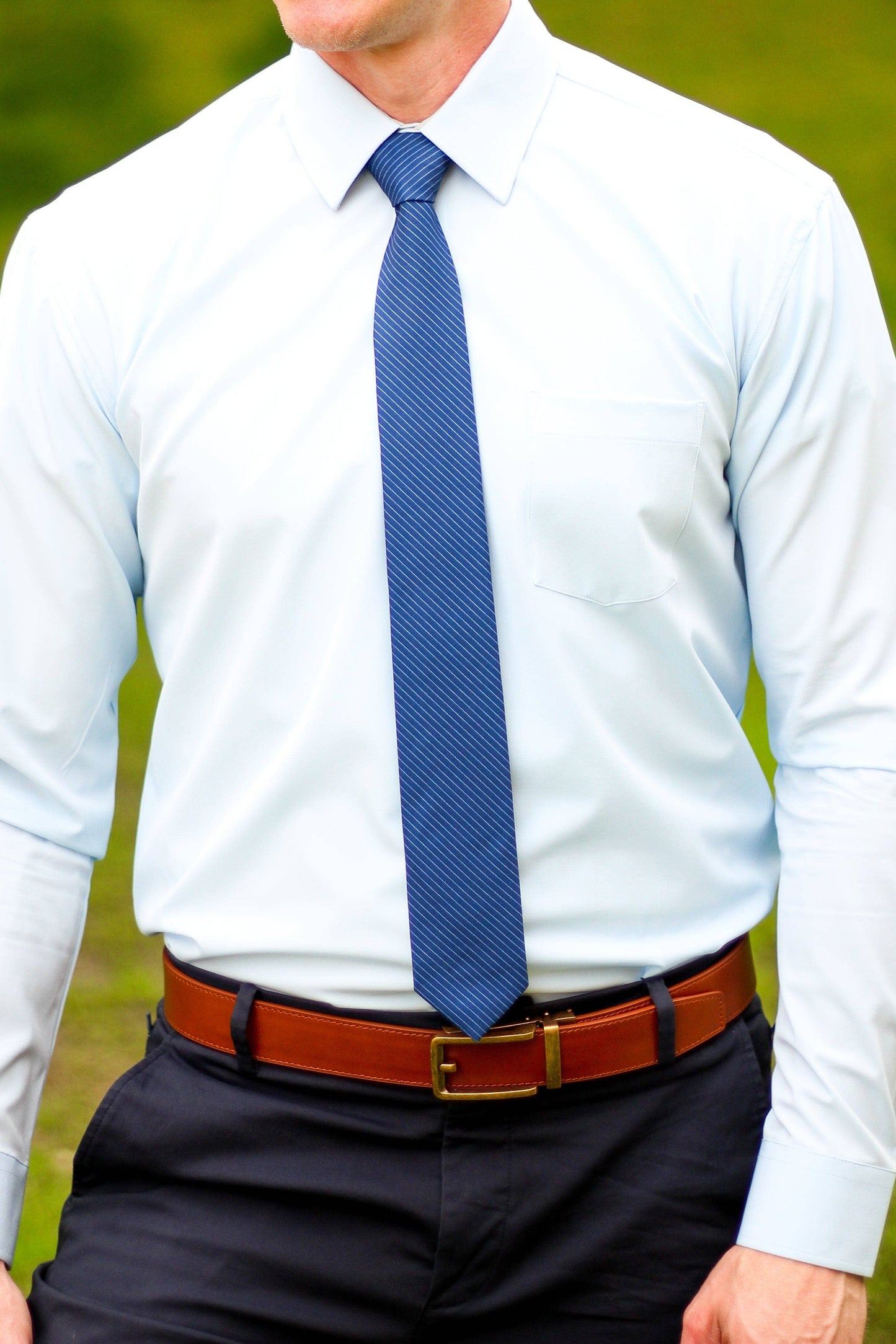 Harvey – Navy Blue Pinstripe Tie