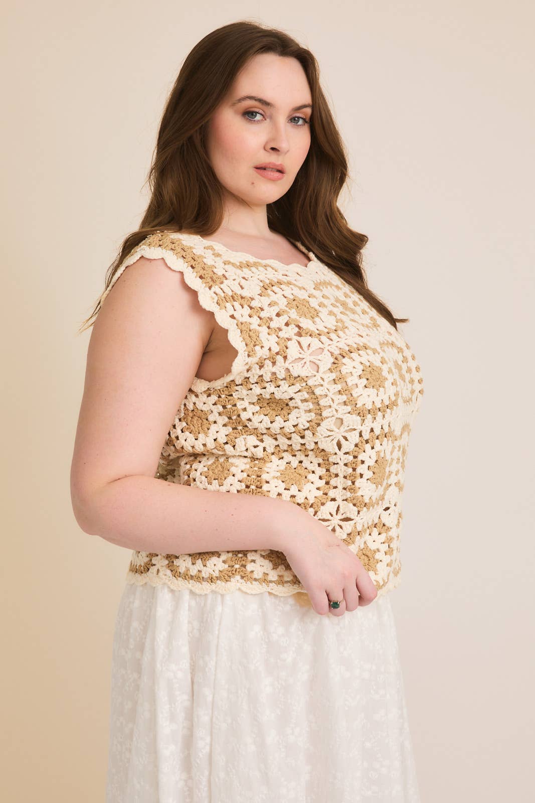 PLUS CROCHET TANK