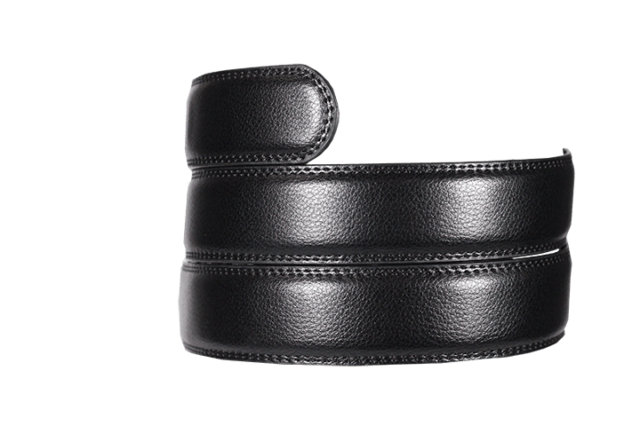 Black Leather Ratchet Belt – Adjustable One Size by Tough Apparel
