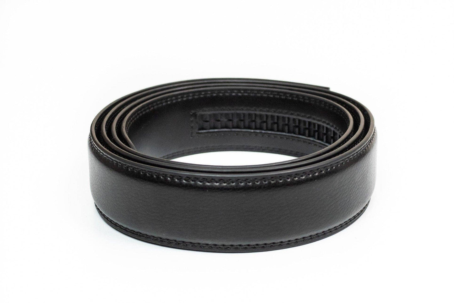 Black Leather Ratchet Belt – Adjustable One Size by Tough Apparel