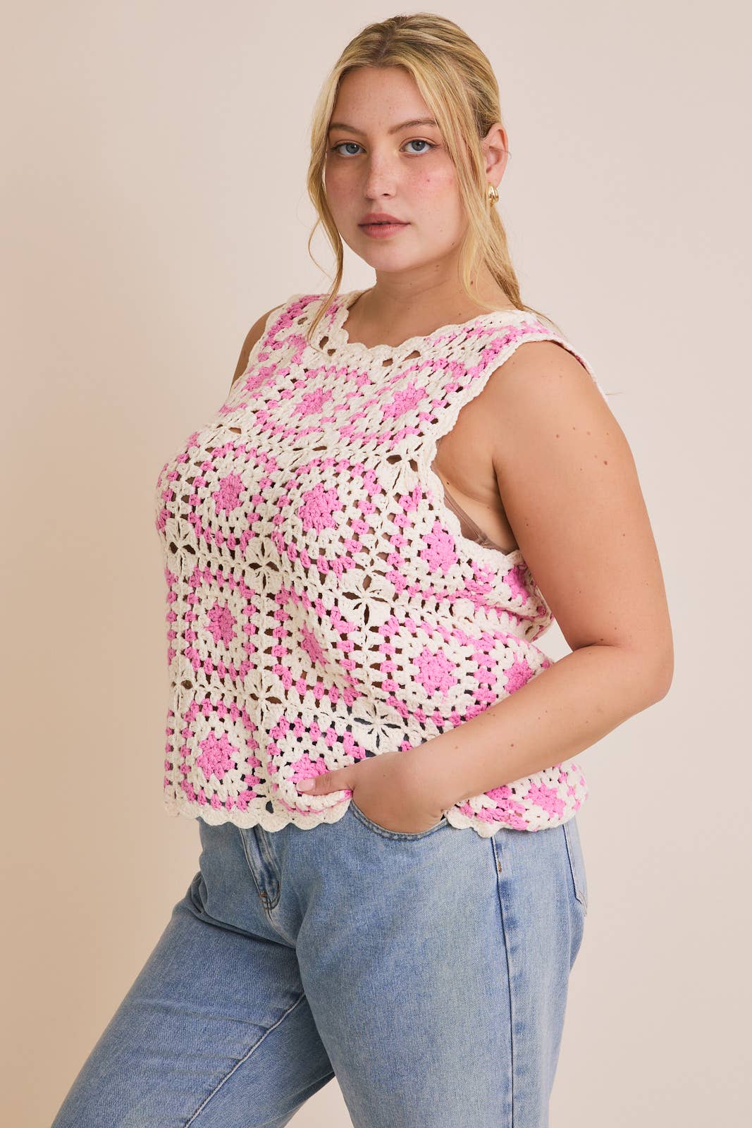 PLUS CROCHET TANK