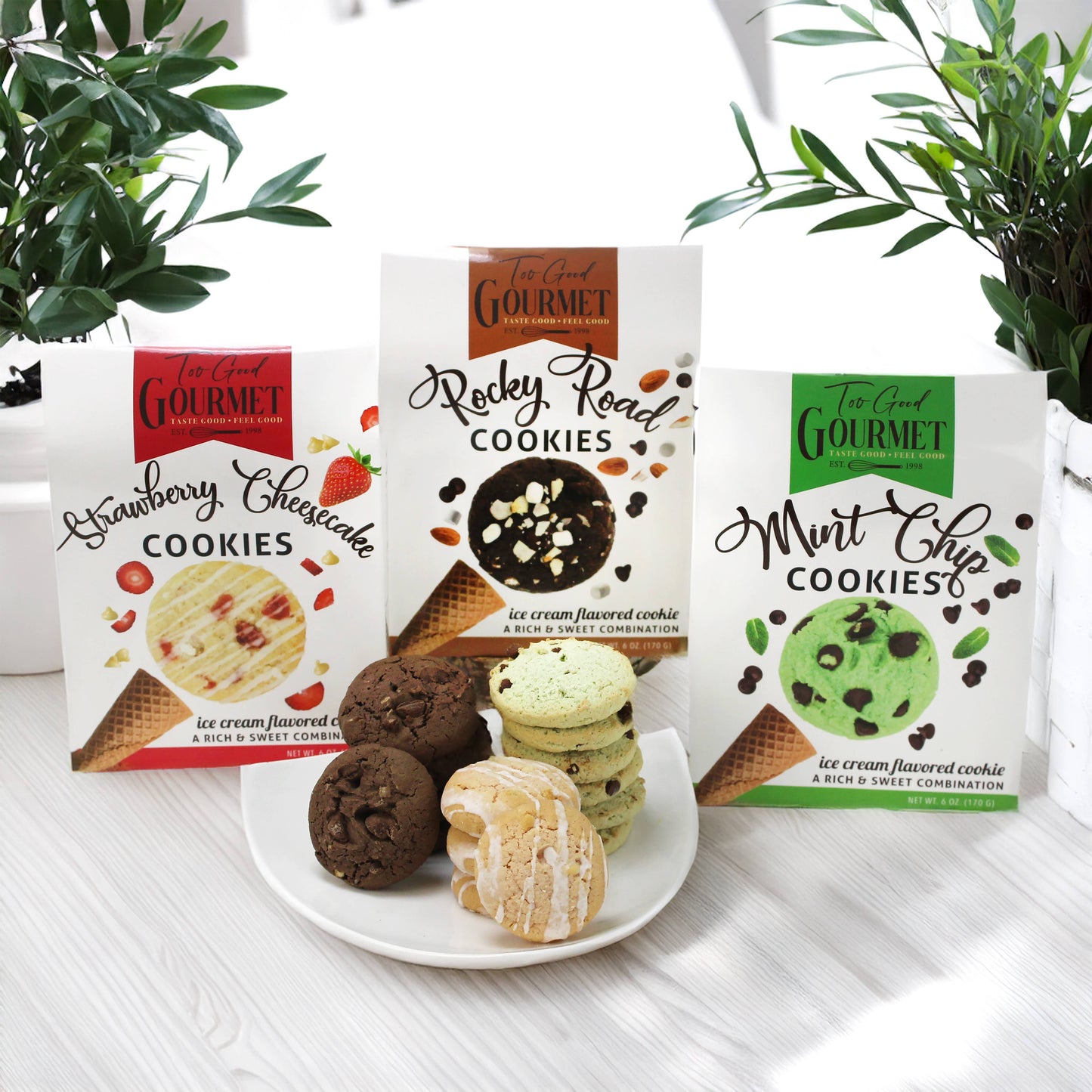 Ice Cream Cookies – Rocky Road, Mint Chip, or Strawberry Cheesecake 6oz