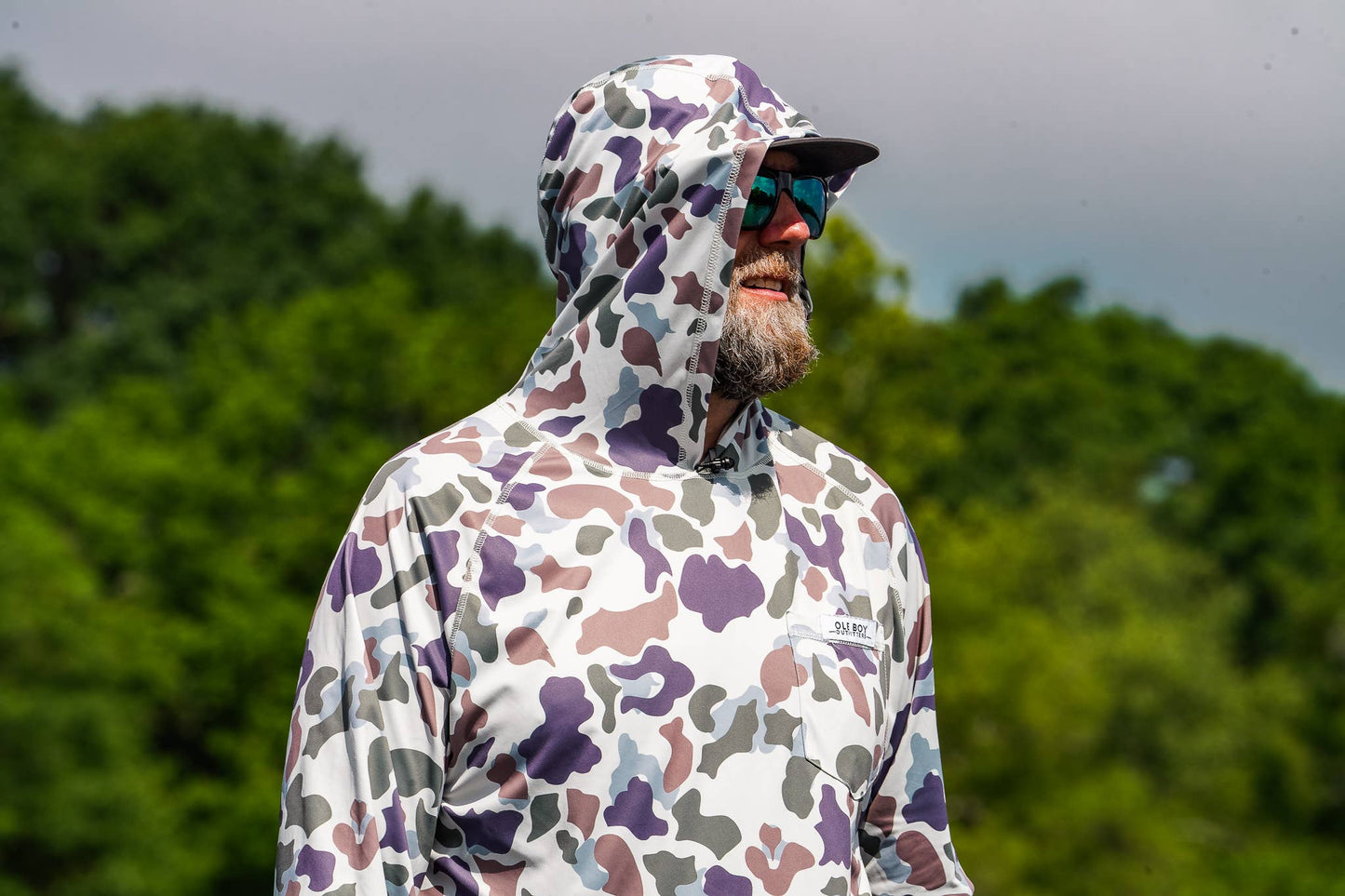 OLE BOY Performance Hooded Tee - Brown Duck Camo