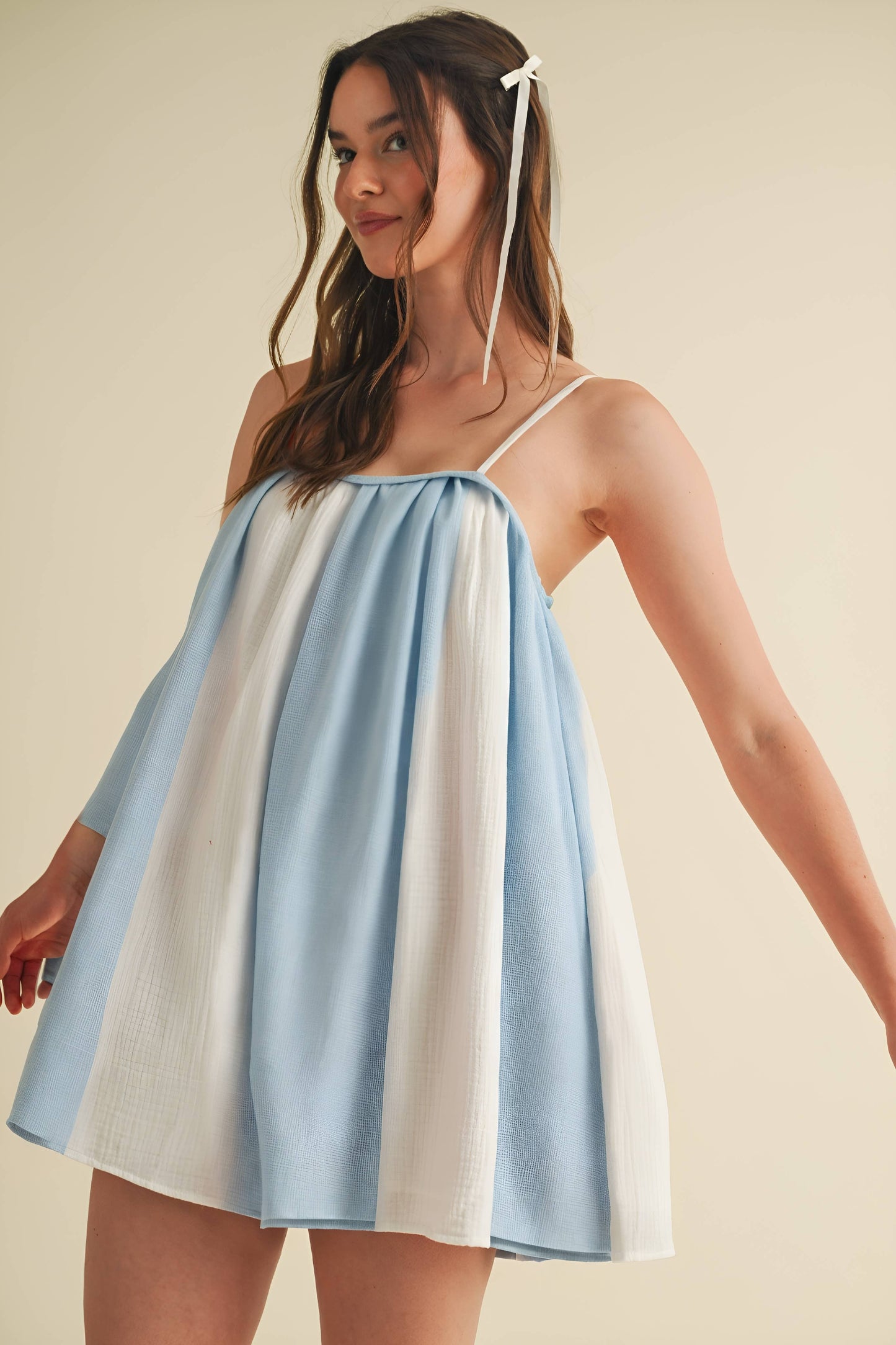 Cloud Ten Striped Oversized Romper – Effortless Game Day Style, Made in LA