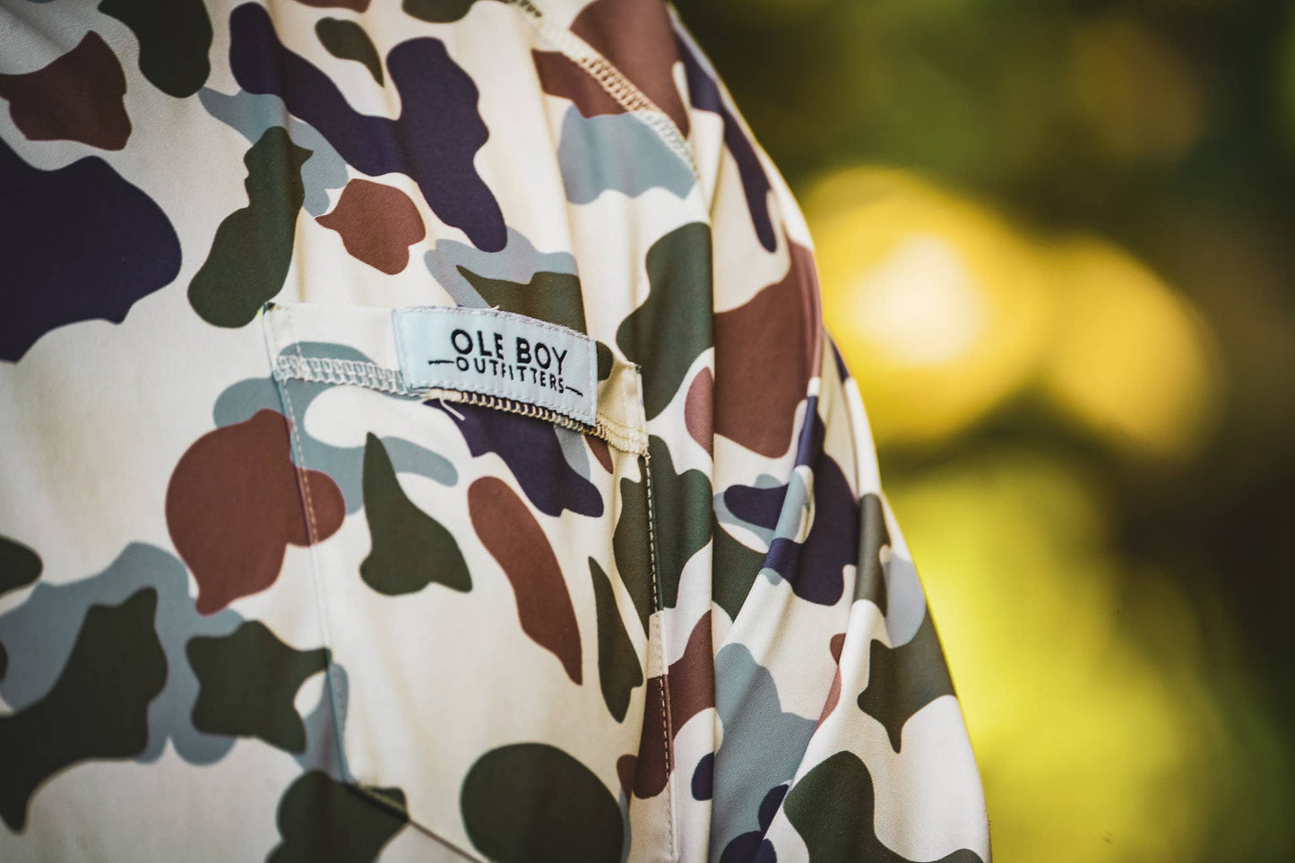 OLE BOY Performance Hooded Tee - Brown Duck Camo