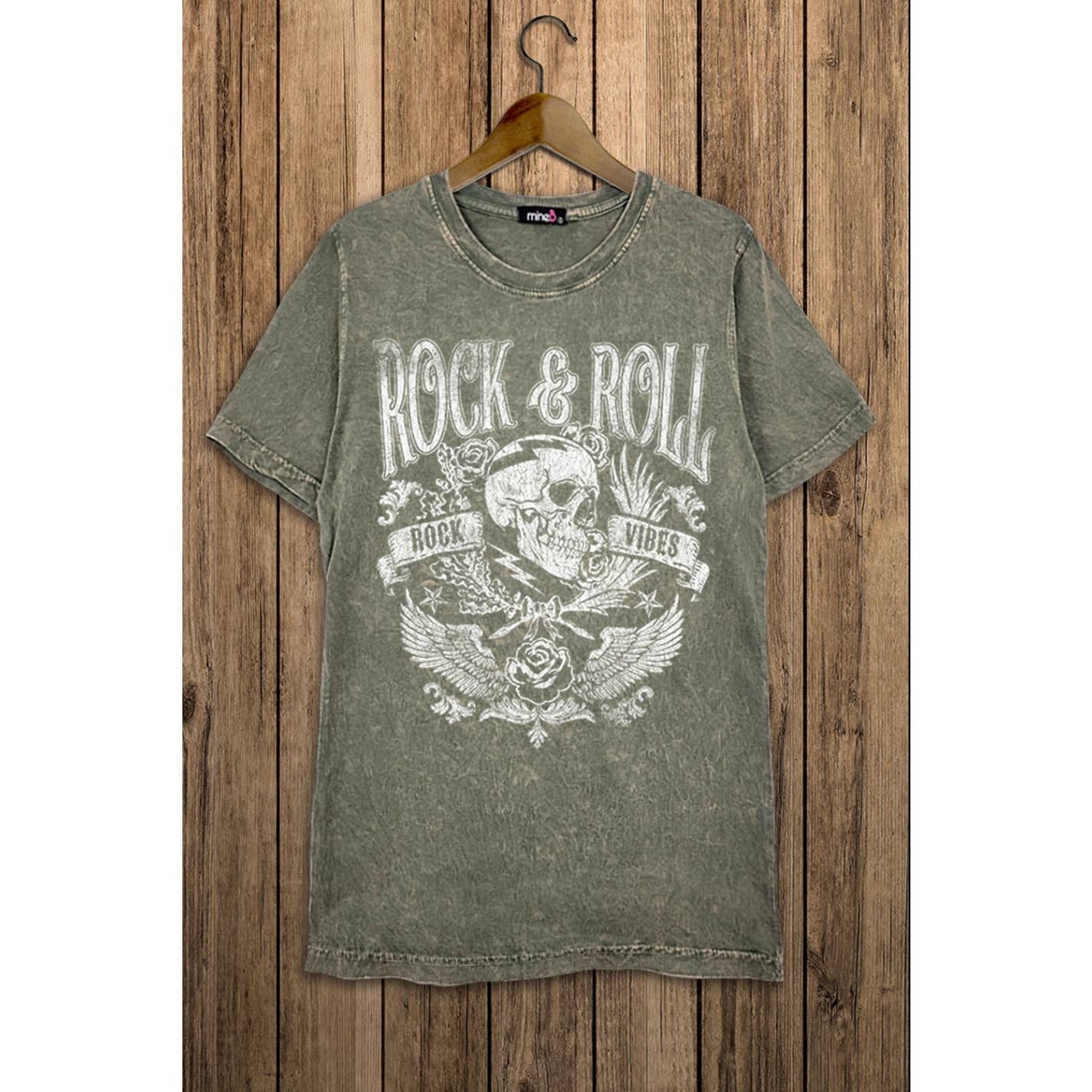 ROCK AND ROLL VIBES MINERAL WASH TEE