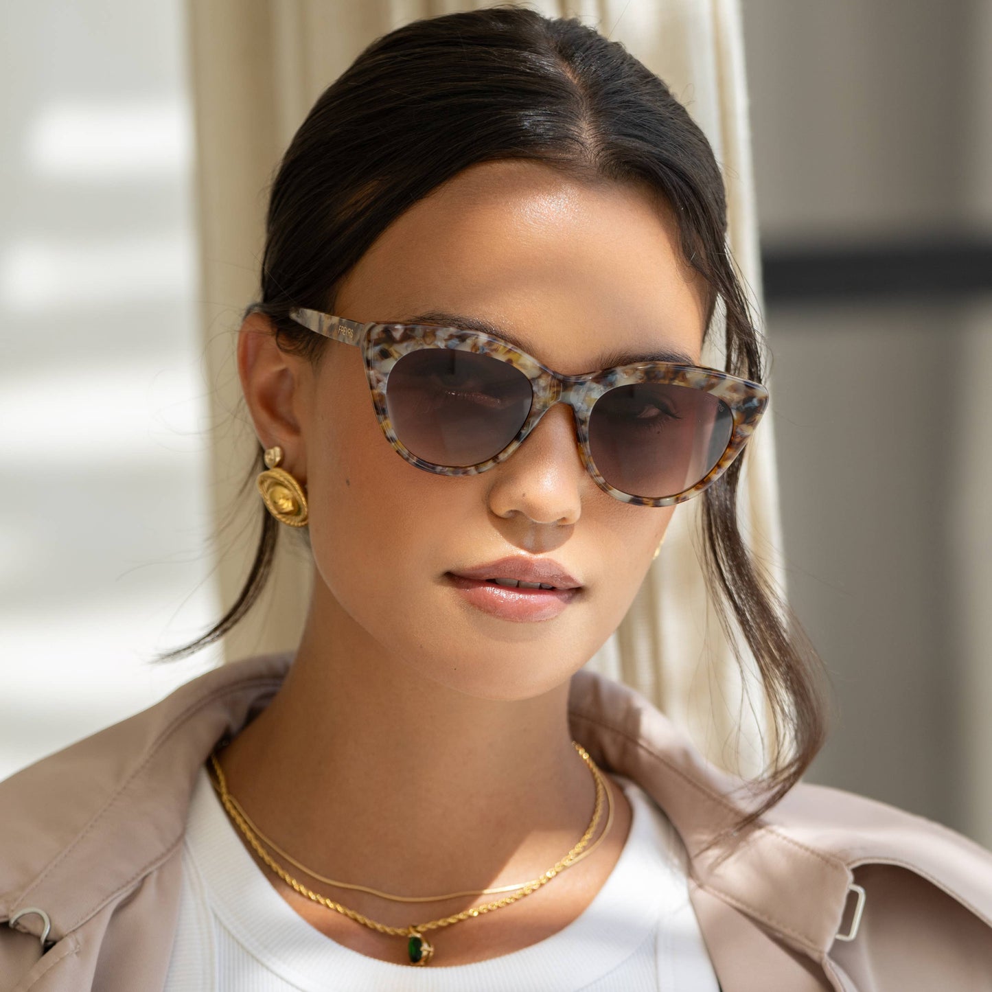 Lily Acetate Womens Cat Eye Sunglasses