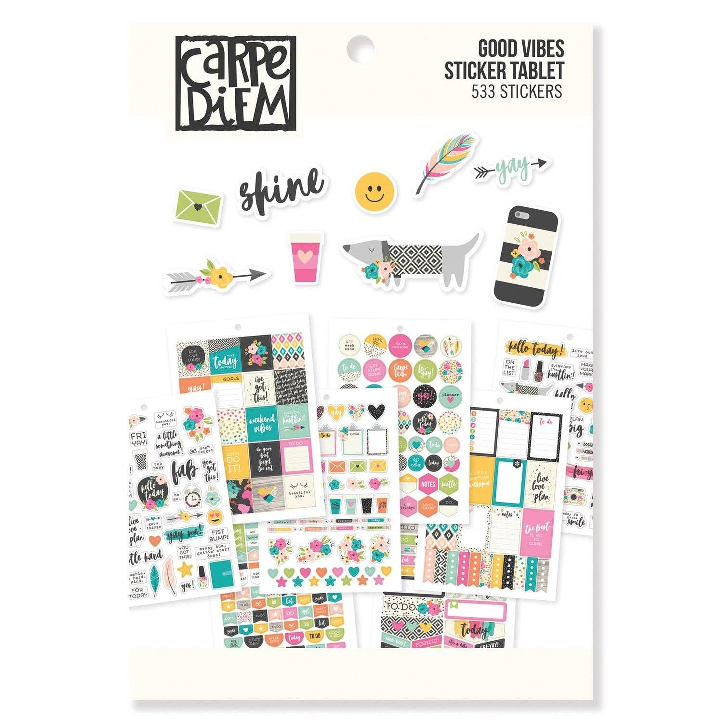 Good Vibes Sticker Tablet – 533 Fun & Motivational Stickers