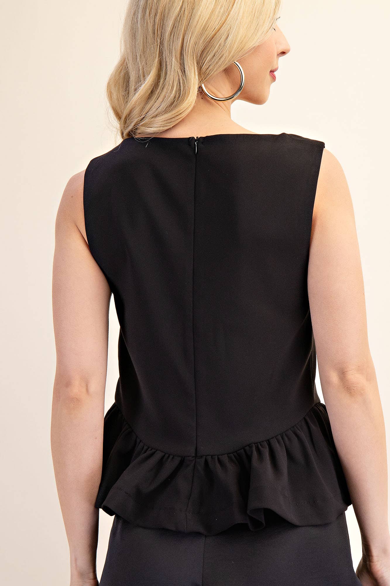 Boat Neck Peplum Top