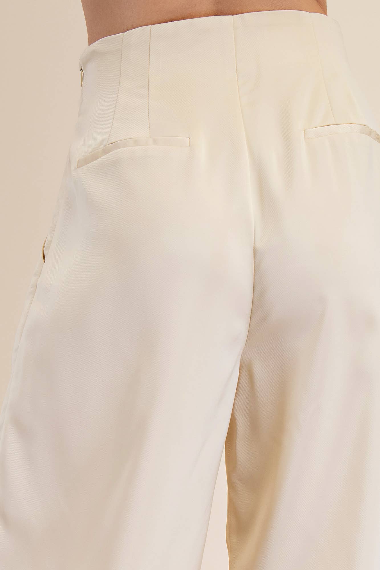 Pleated High-Waisted Wide Pants
