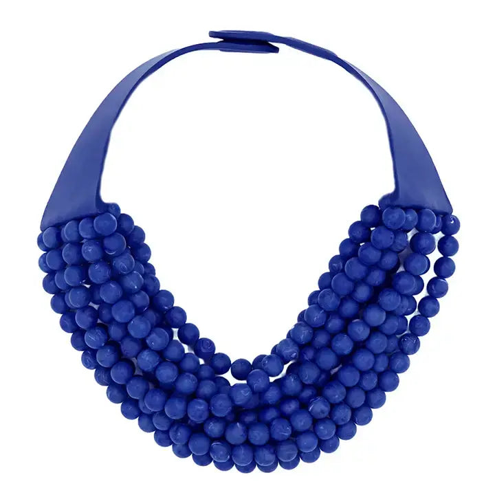 *BEST* NEW BELLA CHUNKY BEADED LAYERED MAGNETIC NECKLACE