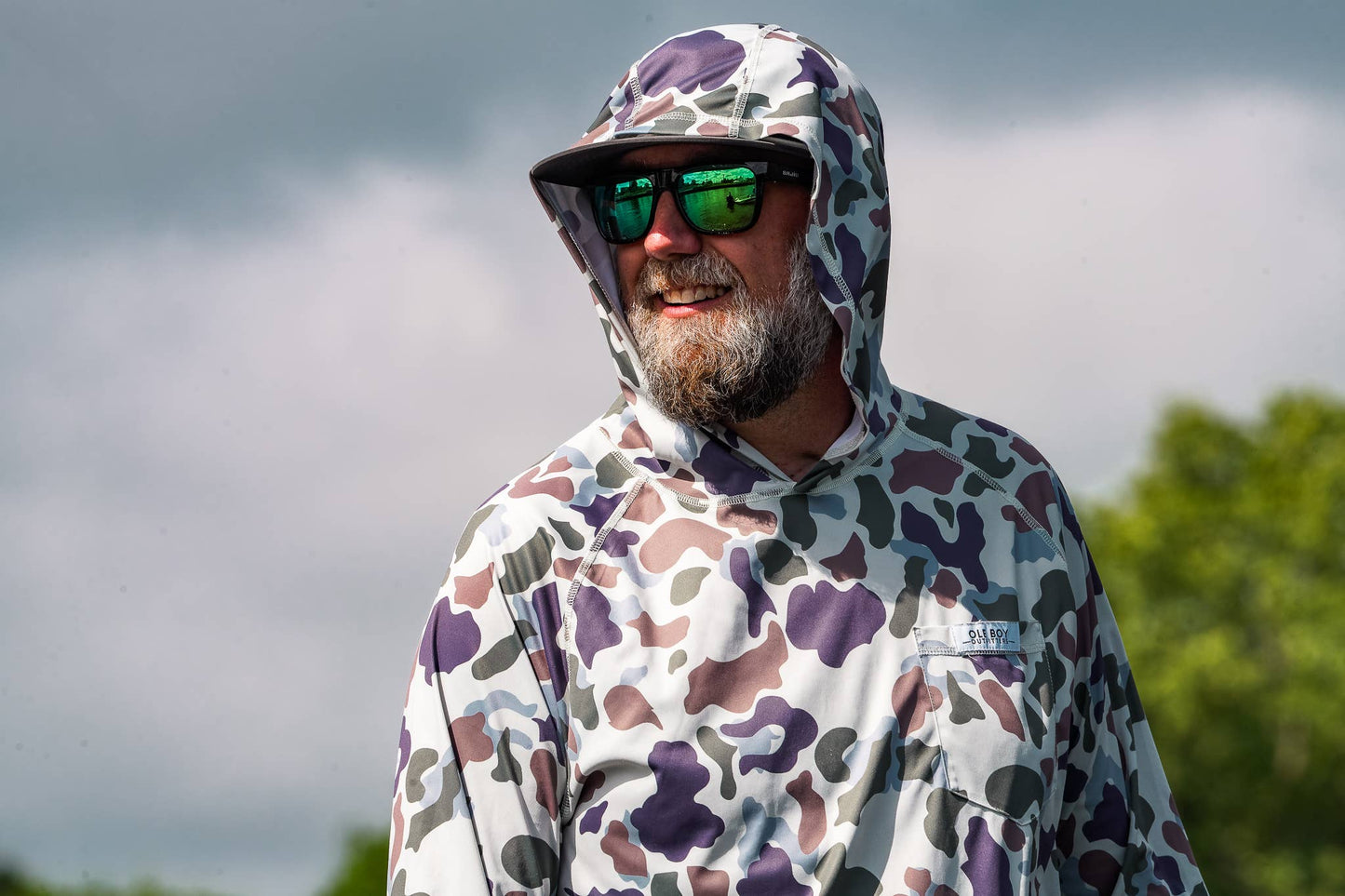 OLE BOY Performance Hooded Tee - Brown Duck Camo