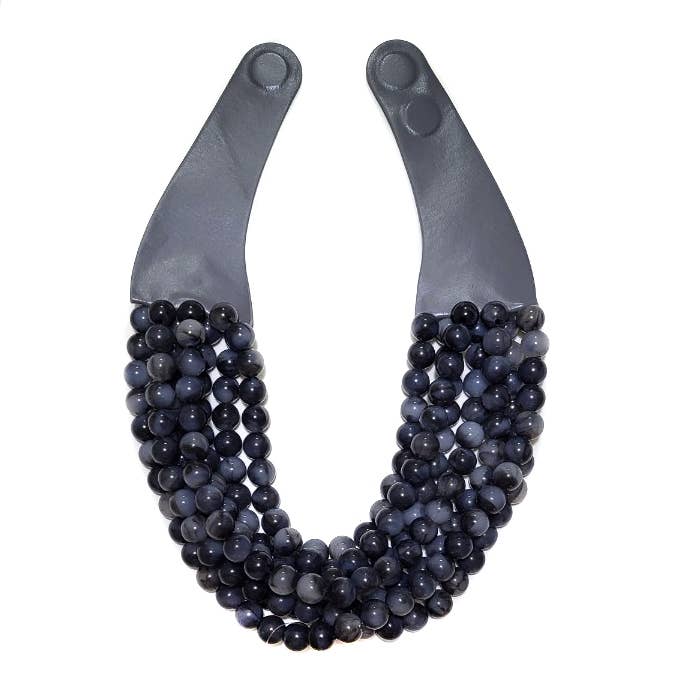 *BEST* NEW BELLA CHUNKY BEADED LAYERED MAGNETIC NECKLACE