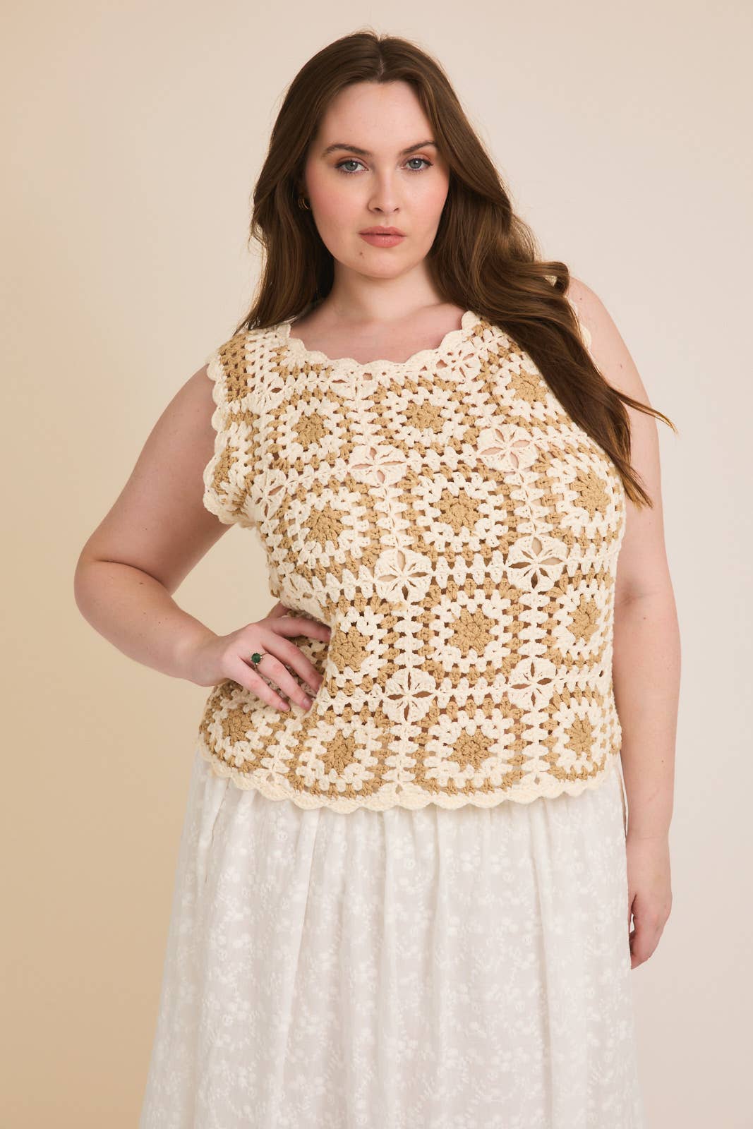 PLUS CROCHET TANK