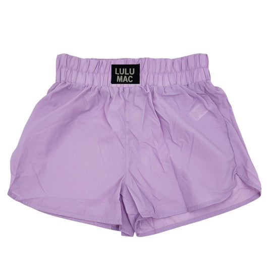 Lavender Lulu Mac Solid Shorts – Women’s High-Waisted Lounge & Athletic Shorts
