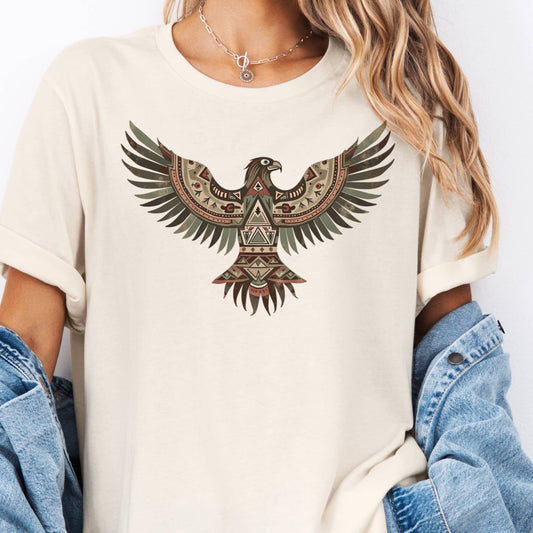 Western Aztec Boho Eagle Graphic Tees