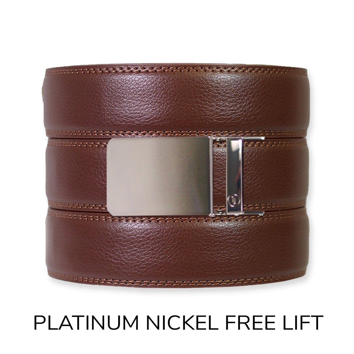 Chestnut Leather Ratchet Belt & Buckle Set