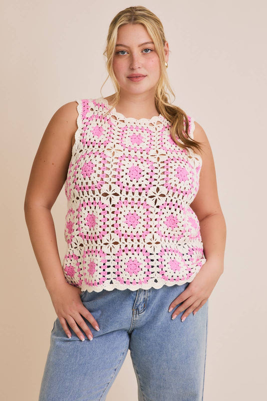 PLUS CROCHET TANK