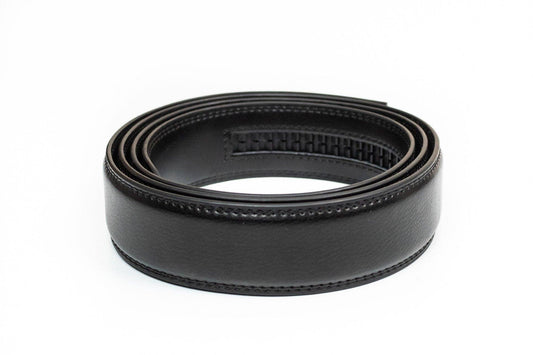 Black Leather Ratchet Belt – Adjustable One Size by Tough Apparel