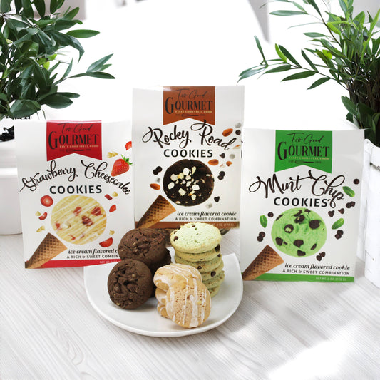 Ice Cream Cookies – Rocky Road, Mint Chip, or Strawberry Cheesecake 6oz