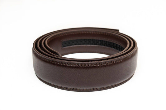 Espresso Leather Ratchet Belt Strap – Adjustable & Trim-to-Fit, Buckle Sold Separately