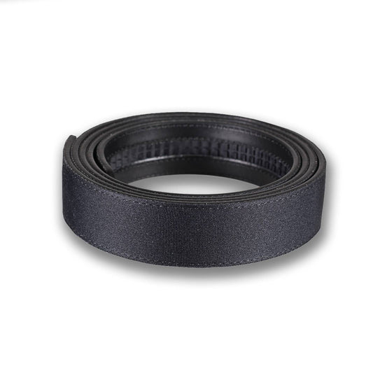 Black Canvas Ratchet Belt Strap – Adjustable & Trim-to-Fit