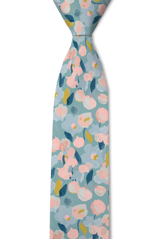 Impression - Baby Blue Floral Tie